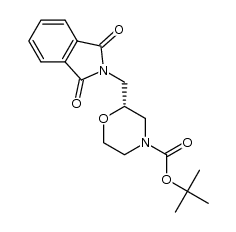 (R)-tert-butyl 2-((1,3-dioxoisoindolin-2-yl)methyl)morpholine-4-carboxylate结构式
