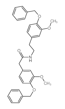 2-(3-methoxy-4-phenylmethoxy-phenyl)-N-[2-(3-methoxy-4-phenylmethoxy-phenyl)ethyl]acetamide Structure