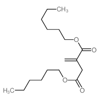 Butanedioic acid,2-methylene-, 1,4-dihexyl ester结构式