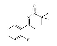 (R)-2-methylpropane-2-sulfinic acid [1-(2-fluorophenyl)-(E)-ethylidene]amide结构式