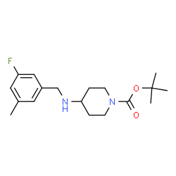 tert-Butyl 4-(3-fluoro-5-methylbenzylamino)piperidine-1-carboxylate结构式