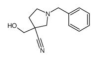 1-苄基-3-(羟甲基)吡咯烷-3-甲腈结构式