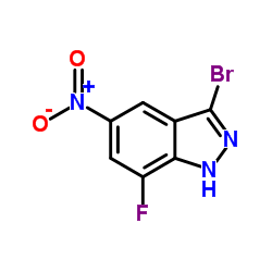 3-Bromo-7-fluoro-5-nitro-1H-indazole structure