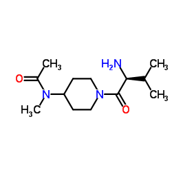 N-Methyl-N-[1-(L-valyl)-4-piperidinyl]acetamide结构式