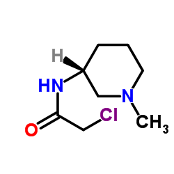 2-Chloro-N-[(3R)-1-methyl-3-piperidinyl]acetamide结构式