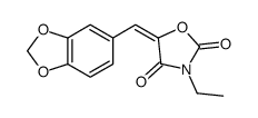 5-(1,3-benzodioxol-5-ylmethylidene)-3-ethyl-1,3-oxazolidine-2,4-dione Structure