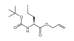 allyl (S)-2-(tert-butyloxycarbonylamino)-4-iodobutanoate结构式