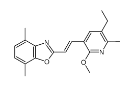 2-(2-(5-ethyl-2-methoxy-6-methylpyridin-3-yl)vinyl)-4,7-dimethylbenzo[d]oxazole Structure