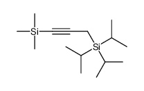 trimethyl-[3-tri(propan-2-yl)silylprop-1-ynyl]silane结构式