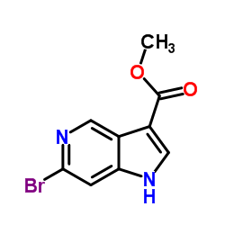Methyl 6-bromo-1H-pyrrolo[3,2-c]pyridine-3-carboxylate结构式