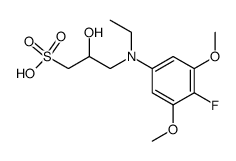 N-ethyl-N-(2-hydroxy-3-sulfopropyl)-3,5-dimethoxy-4-fluoroaniline结构式