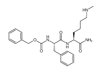 benzyl ((S)-1-(((S)-1-amino-6-(methylamino)-1-oxohexan-2-yl)amino)-1-oxo-3-phenylpropan-2-yl)carbamate结构式