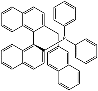 (S)-[2'-(2-萘基甲基)-[1,1'-联萘]-2-基]二苯基膦结构式