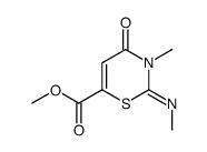 3,4-Dihydro-3-methyl-2-(methylimino)-4-oxo-2H-1,3-thiazine-6-carboxylic acid methyl ester结构式