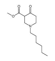 methyl 1-hexyl-4-oxopiperidine-3-carboxylate Structure
