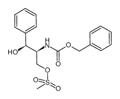 (1S,2S)-2-benzyloxycarbonylamino-1-phenyl-1,3-propanediol-3-methanesulfonyl ester结构式