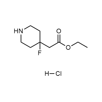 Ethyl 2-(4-fluoropiperidin-4-yl)acetate (hydrochloride) Structure