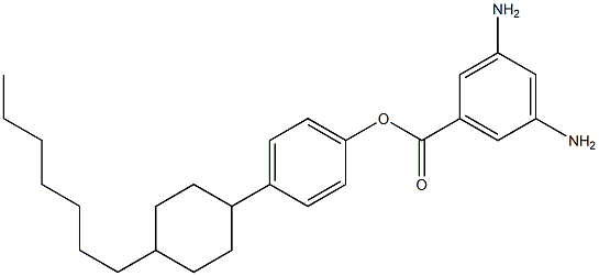 3,5-Diamino-benzoic acid 4-(4-heptyl-cyclohexyl)-phenyl ester结构式