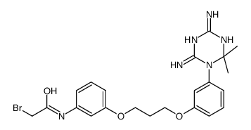 2-bromo-N-[3-[3-[3-(4,6-diamino-2,2-dimethyl-1,3,5-triazin-1-yl)phenoxy]propoxy]phenyl]acetamide Structure