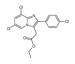 ethyl 2-(6,8-dichloro-2-(4-chlorophenyl)imidazo[1,2-a]pyridin-3-yl)acetate Structure