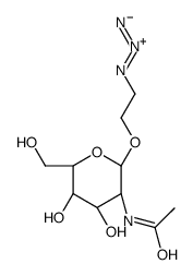 N-[(2S,3R,4R,5R,6R)-2-(2-azidoethoxy)-4,5-dihydroxy-6-(hydroxymet hyl)tetrahydropyran-3-yl]acetamide Structure