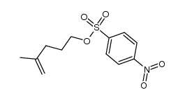 2-methyl-5-(4-nitro-benzenesulfonyloxy)-pent-2-ene结构式