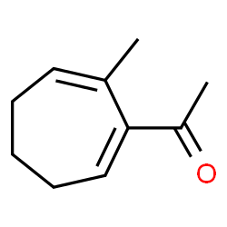 Ethanone, 1-(7-methyl-1,6-cycloheptadien-1-yl)- (9CI) structure