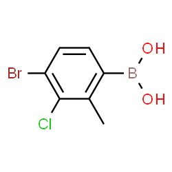 4-Bromo-3-chloro-2-methylphenylboronic acid Structure