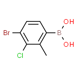 4-Bromo-3-chloro-2-methylphenylboronic acid结构式