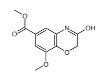 methyl 8-methoxy-3-oxo-4H-1,4-benzoxazine-6-carboxylate结构式