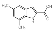 5,7-Dimethyl-1H-indole-2-carboxylic acid结构式