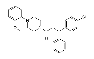 3-(p-Chlorophenyl)-3-phenyl-1-[4-(o-methoxyphenyl)-1-piperazinyl]-1-propanone Structure