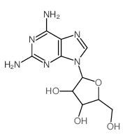 9H-Purine,2,6-diamino-9-a-D-arabinofuranosyl-(8CI) structure