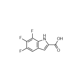 5,6,7-Trifluoro-1H-indole-2-carboxylic acid Structure