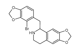 1-[2-bromo-3,4-(methylenedioxy)benzyl]-6,7-(methylenedioxy)-1,2,3,4-tetrahydroisoquinoline Structure