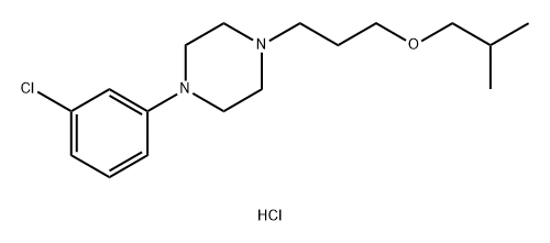 Piperazine, 1-(3-chlorophenyl)-4-[3-(2-methylpropoxy)propyl]-, hydrochloride (1:2)结构式