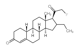 21-fluoro-16-ethyl-19-norprogesterone Structure