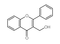 4H-1-Benzopyran-4-one,3-(hydroxymethyl)-2-phenyl- Structure