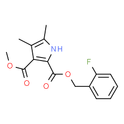 1H-Pyrrole-2,3-dicarboxylicacid,4,5-dimethyl-,2-[(2-fluorophenyl)methyl]3-methylester(9CI) Structure