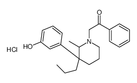 2-[3-(3-hydroxyphenyl)-2-methyl-3-propylpiperidin-1-yl]-1-phenylethanone,hydrochloride Structure