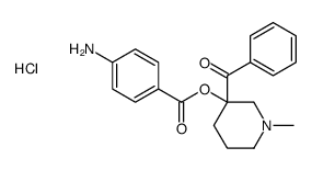 (3-benzoyl-1-methylpiperidin-1-ium-3-yl) 4-aminobenzoate,chloride结构式