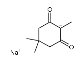 sodium 1,4,4-trimethyl-2,6-dioxocyclohexan-1-ide结构式