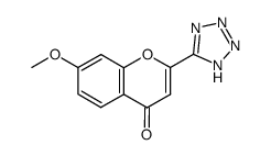 7-methoxy-2-(1H-tetrazol-5-yl)-chromen-4-one结构式