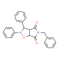 5-benzyl-2,3-diphenyltetrahydro-4H-pyrrolo[3,4-d]isoxazole-4,6(5H)-dione Structure