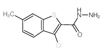 3-Chloro-6-methyl-1-benzothiophene-2-carbohydrazide structure