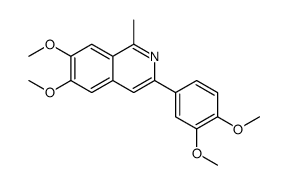 3-(3,4-dimethoxyphenyl)-6,7-dimethoxy-1-methylisoquinoline结构式