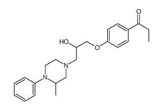 1-[4-[2-Hydroxy-3-(3-methyl-4-phenyl-1-piperazinyl)propoxy]phenyl]-1-propanone结构式
