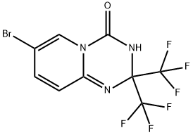 7-bromo-2,2-bis(trifluoromethyl)-2,3-dihydropyrido[1,2-a][1,3,5]triazin-4(3H)-one结构式