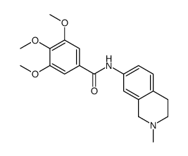 3,4,5-Trimethoxy-N-(1,2,3,4-tetrahydro-2-methylisoquinolin-7-yl)benzamide结构式