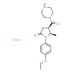 (4R,5R)-1-(4-ethoxyphenyl)-5-methyl-4-(piperazine-1-carbonyl)pyrrolidi n-2-one hydrochloride Structure